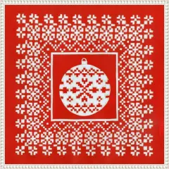 Fair Isle Snowflake V by Chariklia Zarris Framed Canvas Wall Art
