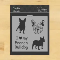 I Love My French Bulldog Cookie & Craft Stencil | CM188 by Designer Stencils |
