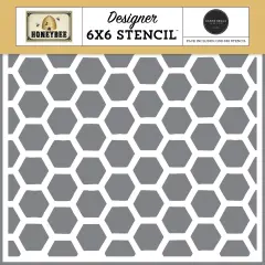 Honey Bee Stencil 6"X6"-Our Hive Hexagons