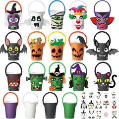 190 Pcs Halloween DIY Paper Cup Craft Kits
