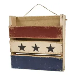 Rustic Primitive Mini Uncle Sam Wooden Decor &ndash; Distressed Lath Wood with Hand