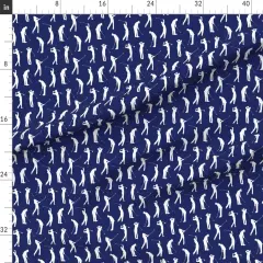 Various Fabrics by the Yard or Fat Quarter Golfers Dark Blue Small Golf Golfer Man Cave Game Sport Golfing Boys Men Athlete Custom Printed Fabric by Spoonflower
