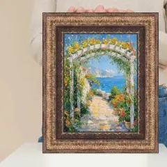 Wide Vintage Spanish Gold Ornate Picture Frame 26x26 frame