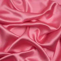 1 Yard Carmine Rose Silk Crepe Back Satin Soft Smooth Luxurious Sewing Fabric for Evening Gowns 44 inch Width