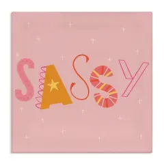 Stupell Industries Pink & Yellow Sassy Typography Canvas Design by Sazerelli Designs