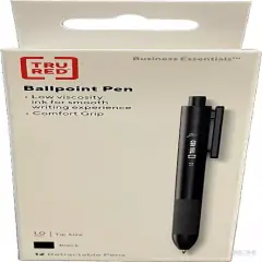 Tru Red Retractable Ball Point Pens Black Ink - 12 Pack