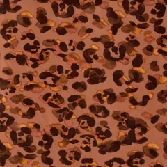 1 Yard Brushed DTY Leopard Print Knit Fabric 170 GSM, 58/60&Prime; Wide Polyester Spandex Blend RUST/BROWN