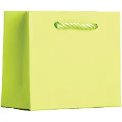 Pack/6: Matte Lime Gift Bag - 5 x 2 x 4"