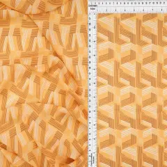 1 Yard Wool Dobby Geo Print Fabric, 57/58&Prime; Wide 100% Polyester YELLOW/CAMEL