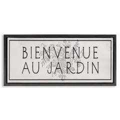 Stupell Industries Minimal Vintage Garden Welcome Floating Frame, design by Lil' Rue