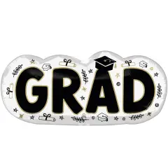Anagram 30 Inch Grad Sketched Impressions Foil Mylar Balloon Graduation Party Decor