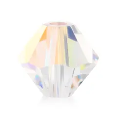 Preciosa 6mm Czech Glass Crystal Bicone Beads, 288pcs Crystal AB