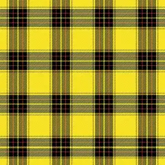 Yellow and Black Plaid Pattern Edible Cake Topper