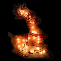 Northlight Lighted Reindeer Window Silhouette Christmas Decoration - 18" Yellow