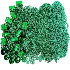 4E's Novelty St Patricks Day Beads Necklace Bulk (72 Pack) Green Shamrock Beads Shot Glass Assortment - St Patricks Day Gifts for Kids, 33" 8mm Irish Kids Party Favor Supplies Costume Accessories