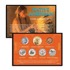Collections Etc Native American 7-Piece Collectible Coin Collection