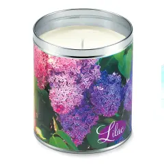 Collections Etc Lilac Bush Smelling Tin Candle, Burns for 70 Hours