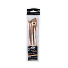 RCC PRO105-ZP | Crafter's Choice&trade; Pro 4pc Synthetic Sable Variety Brush Set
