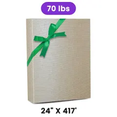 Ice Kraft Embossed Metallic Wrapping Paper 24" x 417" Roll