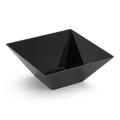 Black Square Plastic Serving Bowls - 3 qt. (24 Bowls)