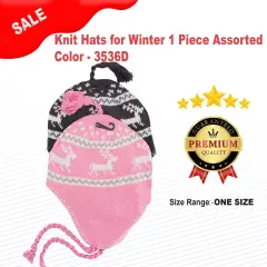 Knit Hats for Winter 1 Piece Assorted Color