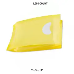 Merchandise Bags 7" x 3" x 12" for Yellow