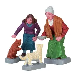 Cream For Kitty, Set Of 4 - Lemax