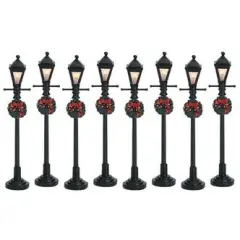 Gas Lantern Street Lamp, Set Of 8 - Lemax