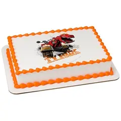 DinoTrux Edible Icing Image for 1/4 sheet cake