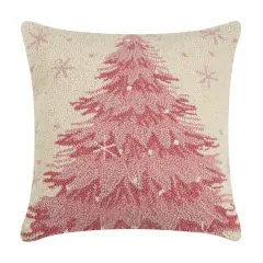 PINK CHRISTMAS TREE HOOK PILLOW