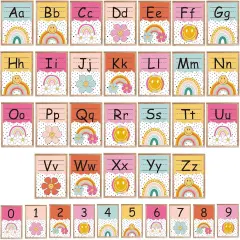 36Pcs Boho Alphabet Number Bulletin Board Set