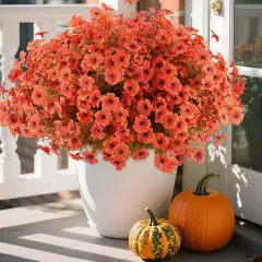 18 Pcs Artificial Mum Flowers for Outdoors
