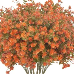 12 Bundles Artificial Fall Flowers for Outdoors