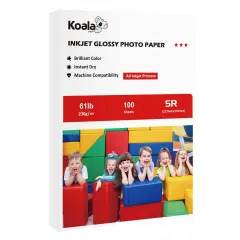 Koala Premium Glossy Photo Paper 500 Sheets - 4x6 & 5x7 61lb 230gsm for Inkjet