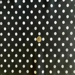 1 Yard Multi Color Small Polka Dot Poly Cotton Fabric for Crafts Bedding Sewing Masks 60" Width Black-White
