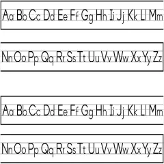 36 Pieces Alphabet Letters Desk Strips Manuscript