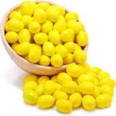 100 Pcs Mini Artificial Lemon Fake Fruit Faux Artificial Simulation Lemon 1. 2 x 1. 8 Inch