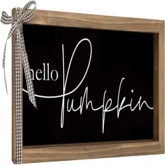Hello Pumpkin Sign Table Top Decor
