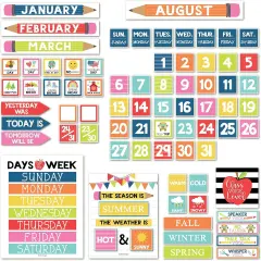 Colorful Classroom Calendar Set Bulletin Board Sets For Teachers