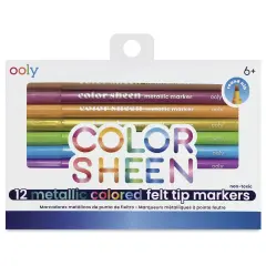 Ooly Color Sheen Metallic Markers - Set of 12