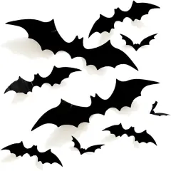 81PCS Halloween Bats Decoration