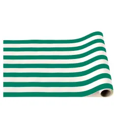 EMERALD GREEN SIGNATURE CABANA STRIPE TABLE RUNNER