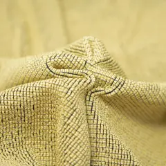 1 Yard 36" x 23/24" Ritzy Crinkle Nylon Polyester Spandex with Metallic Fabric 680 GSM Ivory