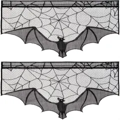 Halloween Black Lace Spiderweb- 2 Pcs
