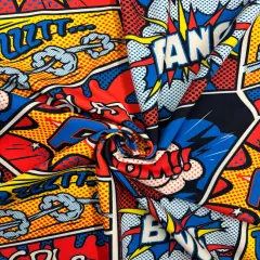 1 Yard Comic Book Print Spandex Fabric Swimwear Dancewear Leggings 58/60 Inches Wide