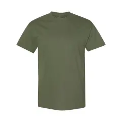 Classic Heavy Cotton T-Shirt for Adults Durable & Comfortable Military Green