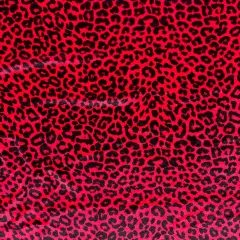 1 Yard Red Leopard Print Stretch Velvet Fabric for Costumes Leggings Dancewear Streetwear