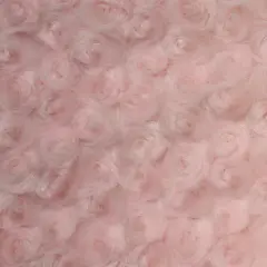 1 Yard Peach Minky Rosebud Fabric 58/60" Width Embossed Rose Swirl