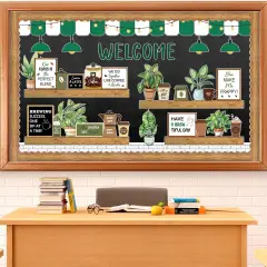 Welcome Bulletin Board Coffee Greenery Bulletin Board Set