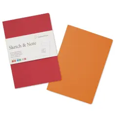 Hahnem&uuml;hle Sketch and Note Booklets - Red and Orange, 8.3" x 11.7", Pkg of 2